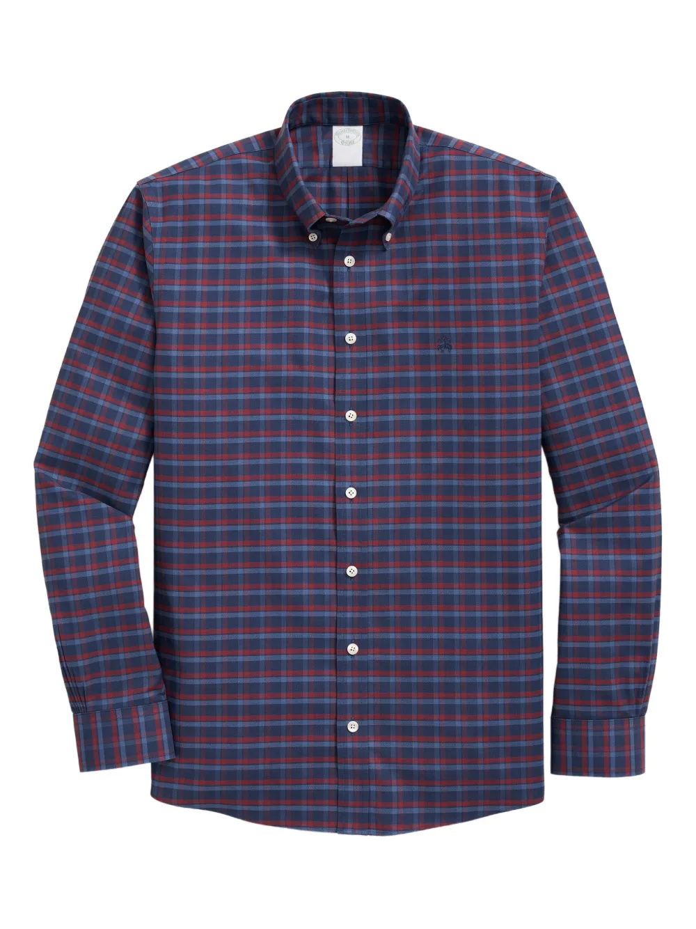 Brooks Brothers plaid button-down collar shirt | Blue | Image 1