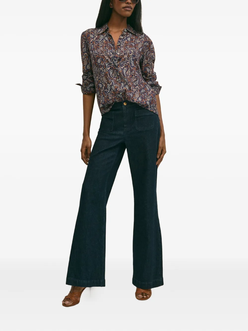  Brooks Brothers Paisley-pattern Blouse - Blue 