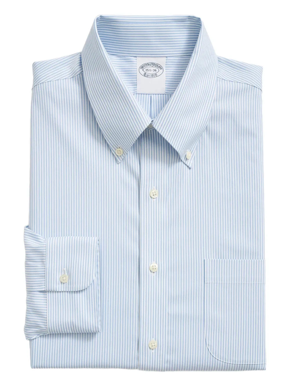 Brooks Brothers striped-pattern oxford shirt - Blu