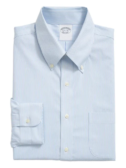 Brooks Brothers striped-pattern oxford shirt