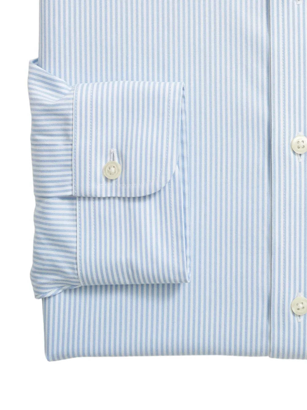 Brooks Brothers Gestreept Oxford overhemd Blauw