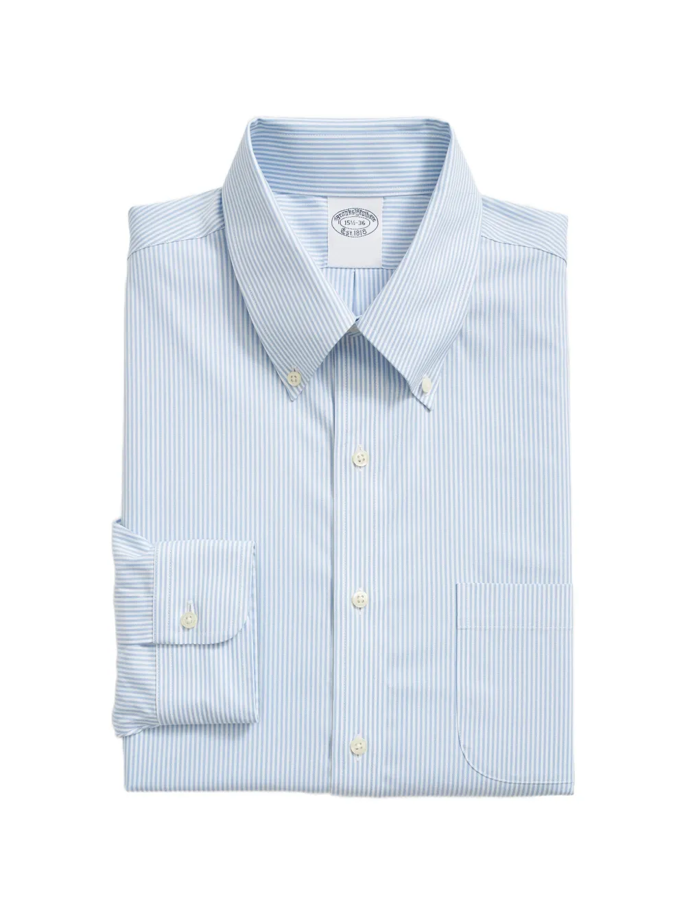 Brooks Brothers striped-pattern oxford shirt