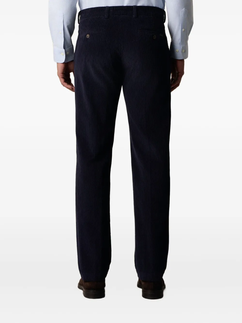 Brooks Brothers Katoenen ribfluwelen chino Blauw