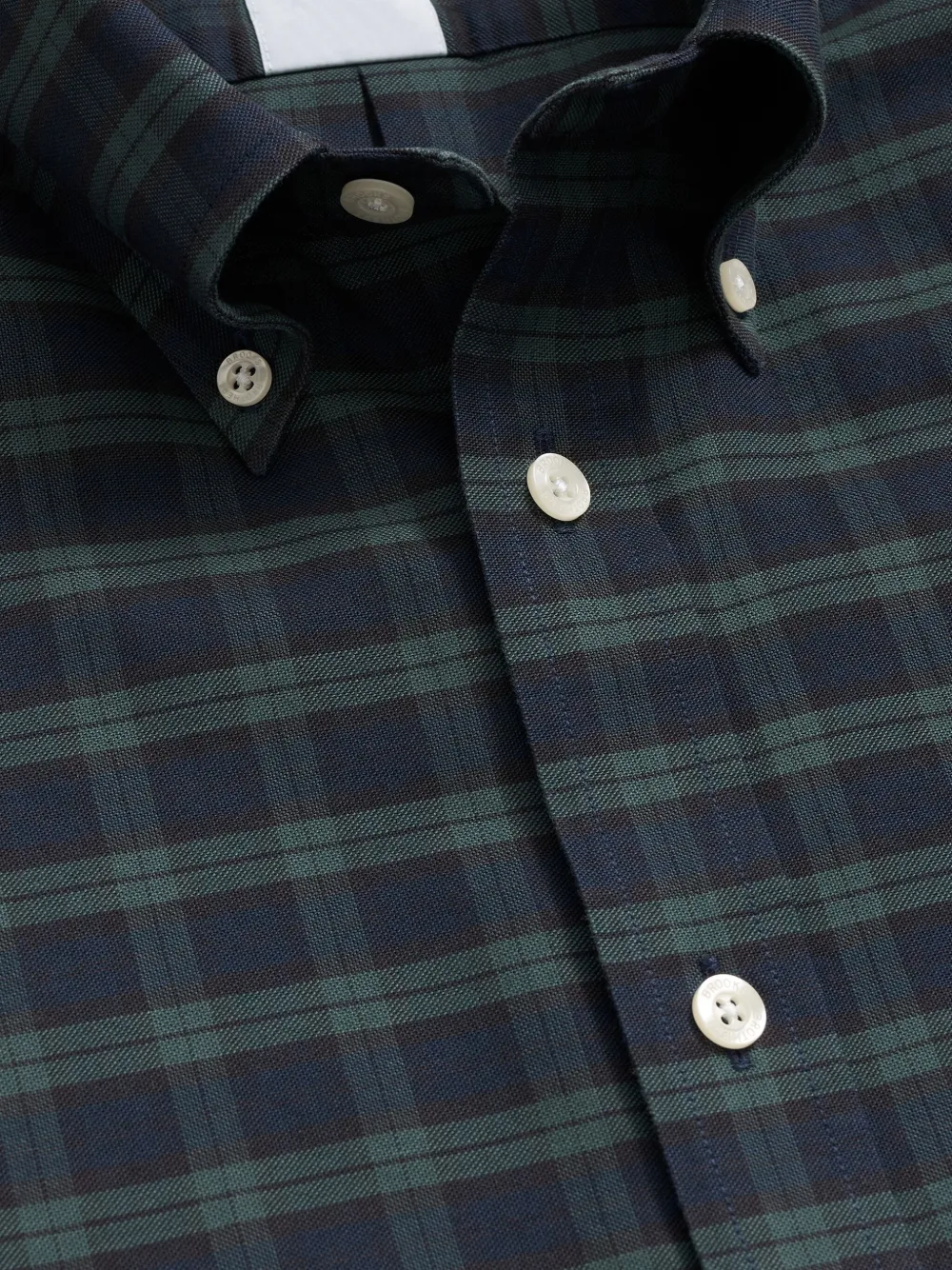 Brooks Brothers Geruit overhemd met kraag en knopen Blauw
