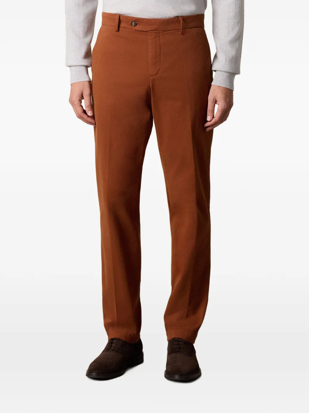 Brooks Brothers Broek van katoenblend Bruin