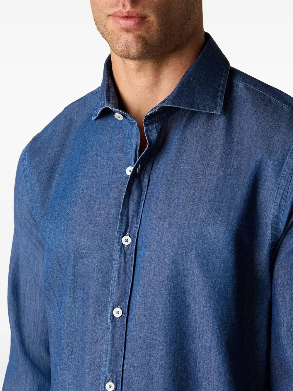 Brooks Brothers Denim overhemd Blauw