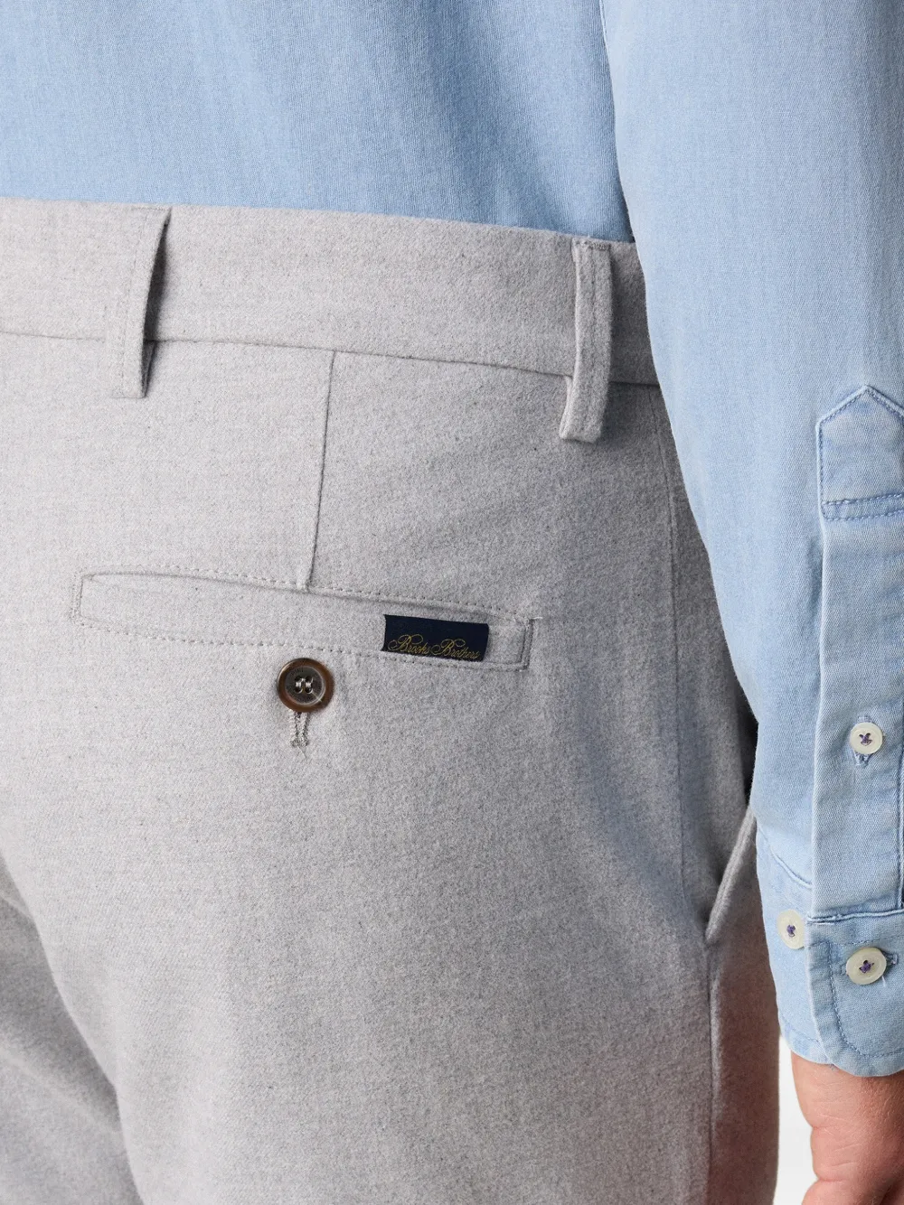 Brooks Brothers Broek met zakken aan de voorkant Grijs