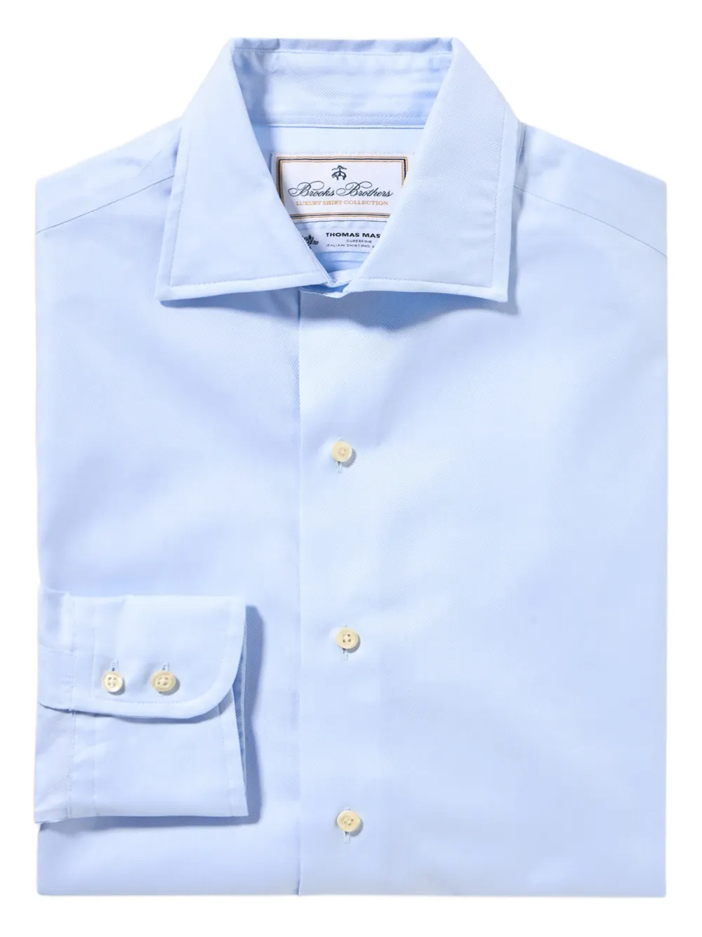 Brooks Brothers x Thomas Mason spread-collar shirt - Blu
