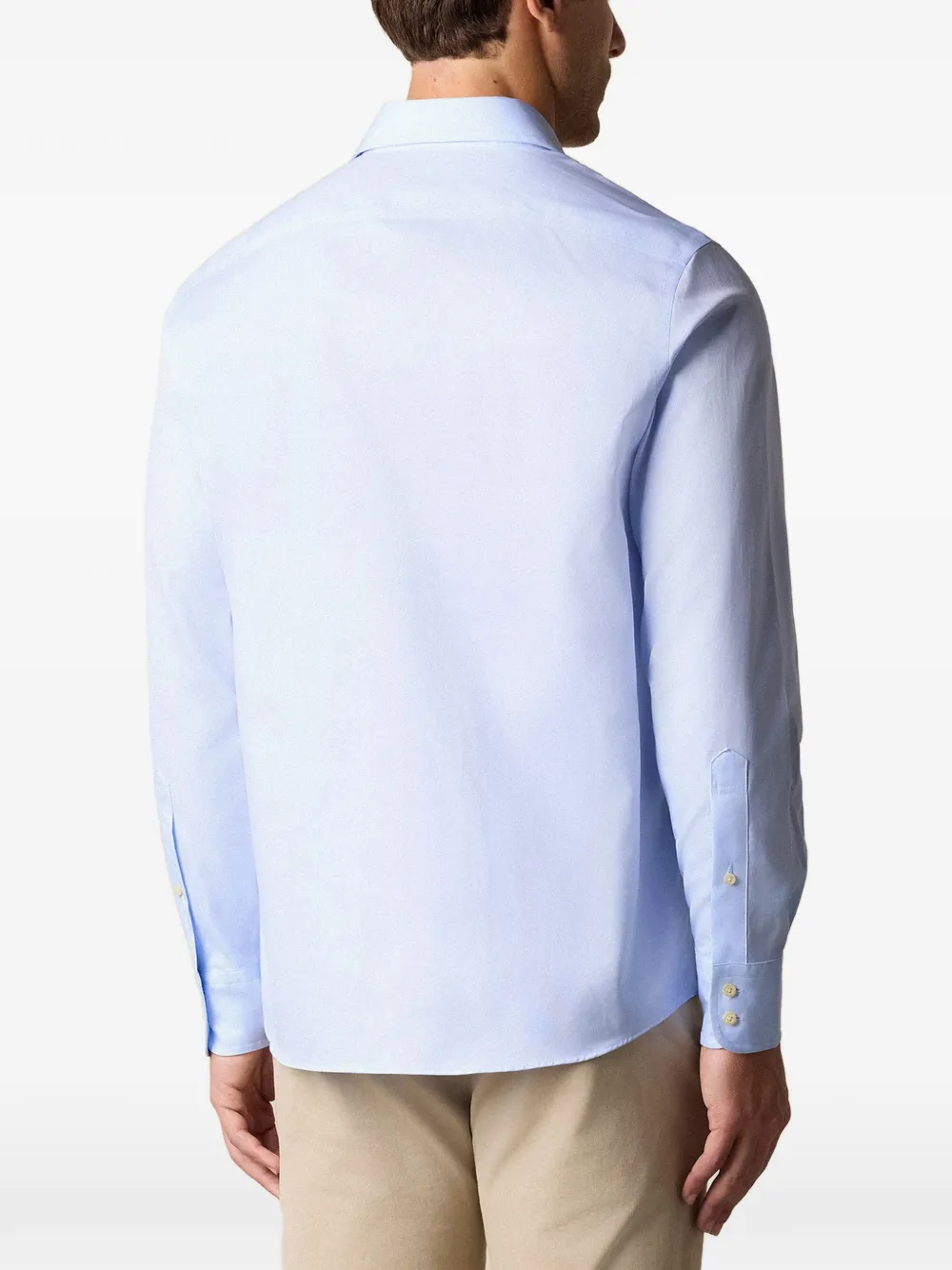 Brooks Brothers x Thomas Mason overhemd met gespreide kraag Blauw