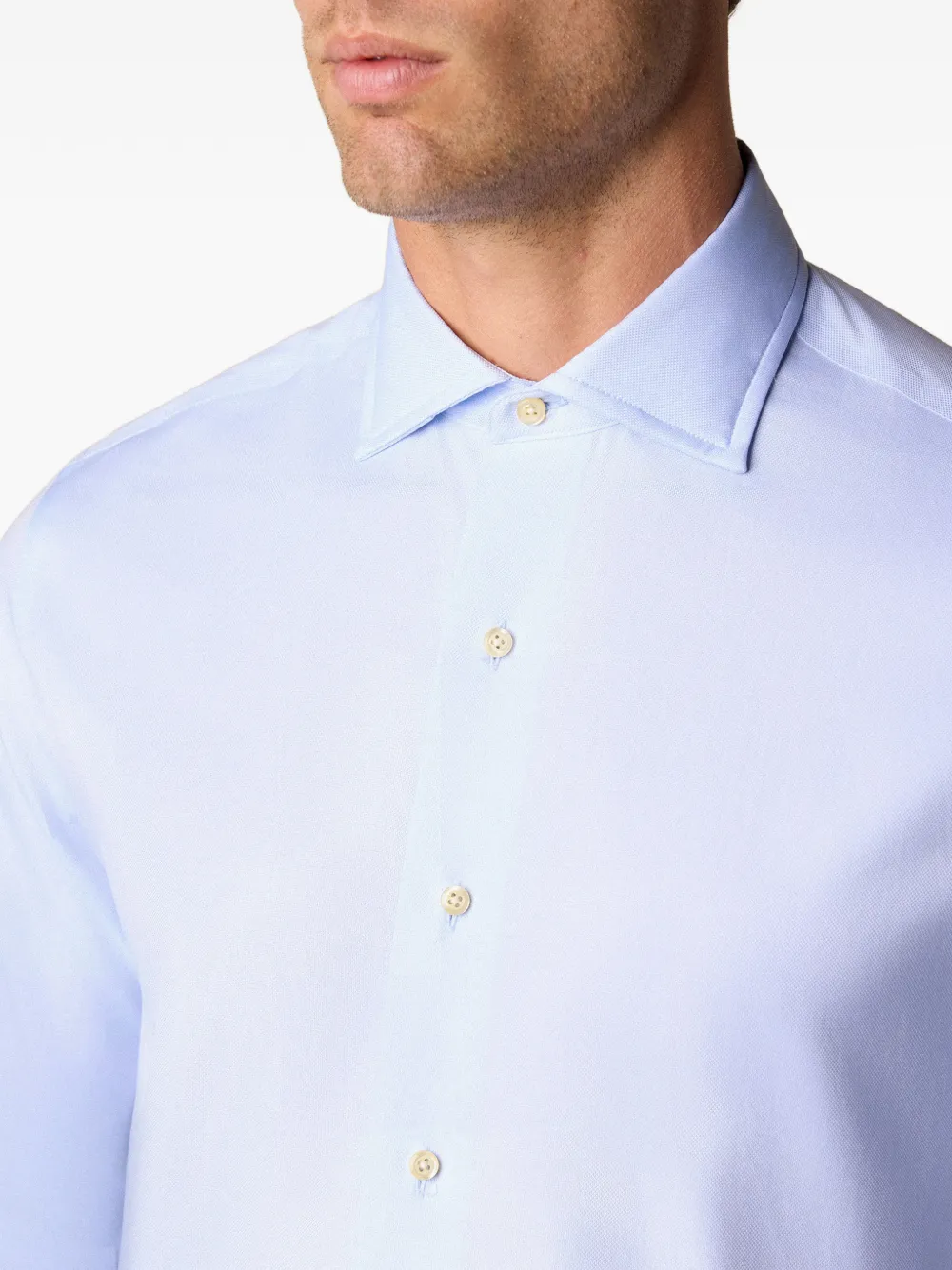 Brooks Brothers x Thomas Mason overhemd met gespreide kraag Blauw