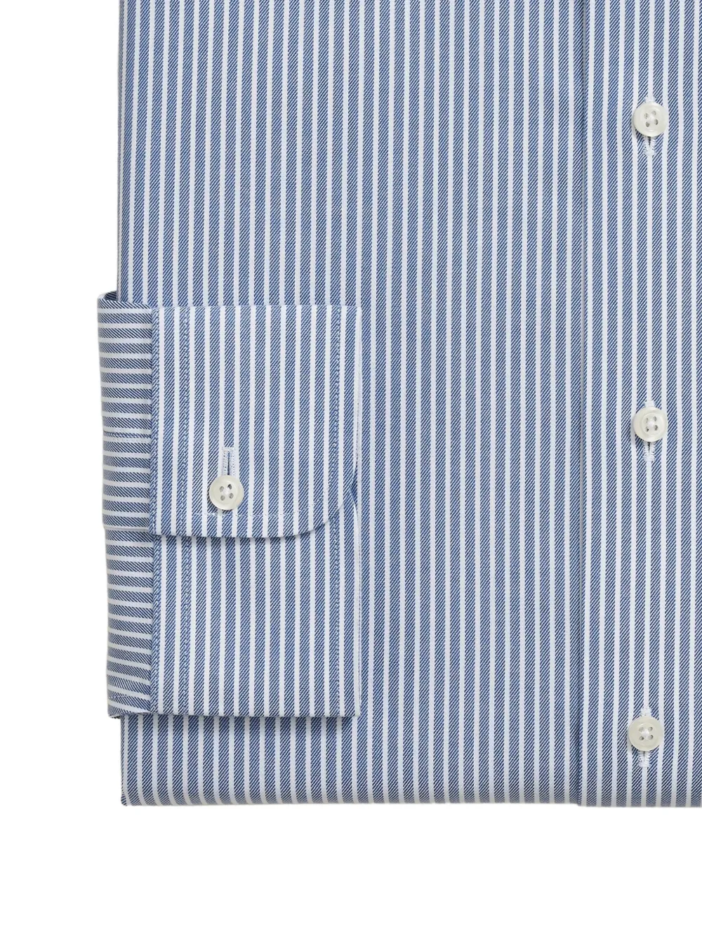 Brooks Brothers striped twill shirt - Blauw