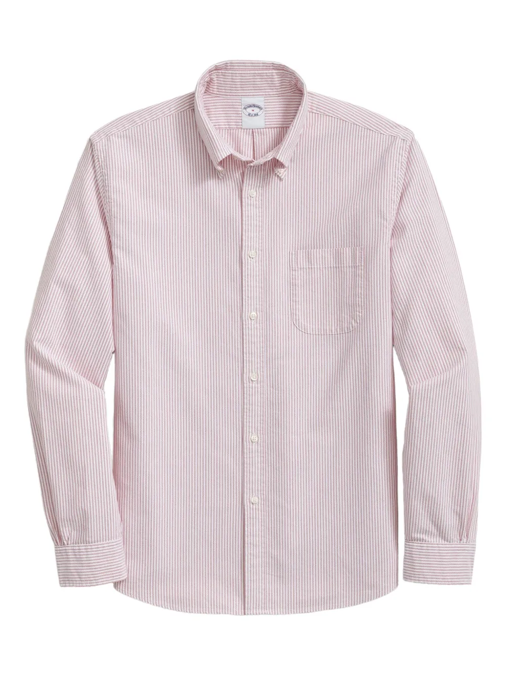 Brooks Brothers striped button-down collar shirt | White | Image 1