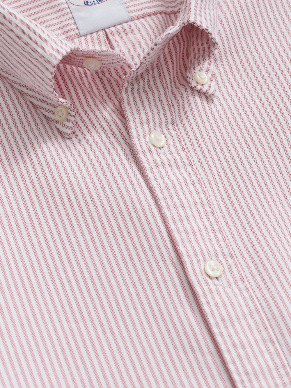Brooks Brothers striped button-down collar shirt - Wit