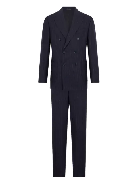 Brooks Brothers chalkstripe-pattern double-breasted wool suit