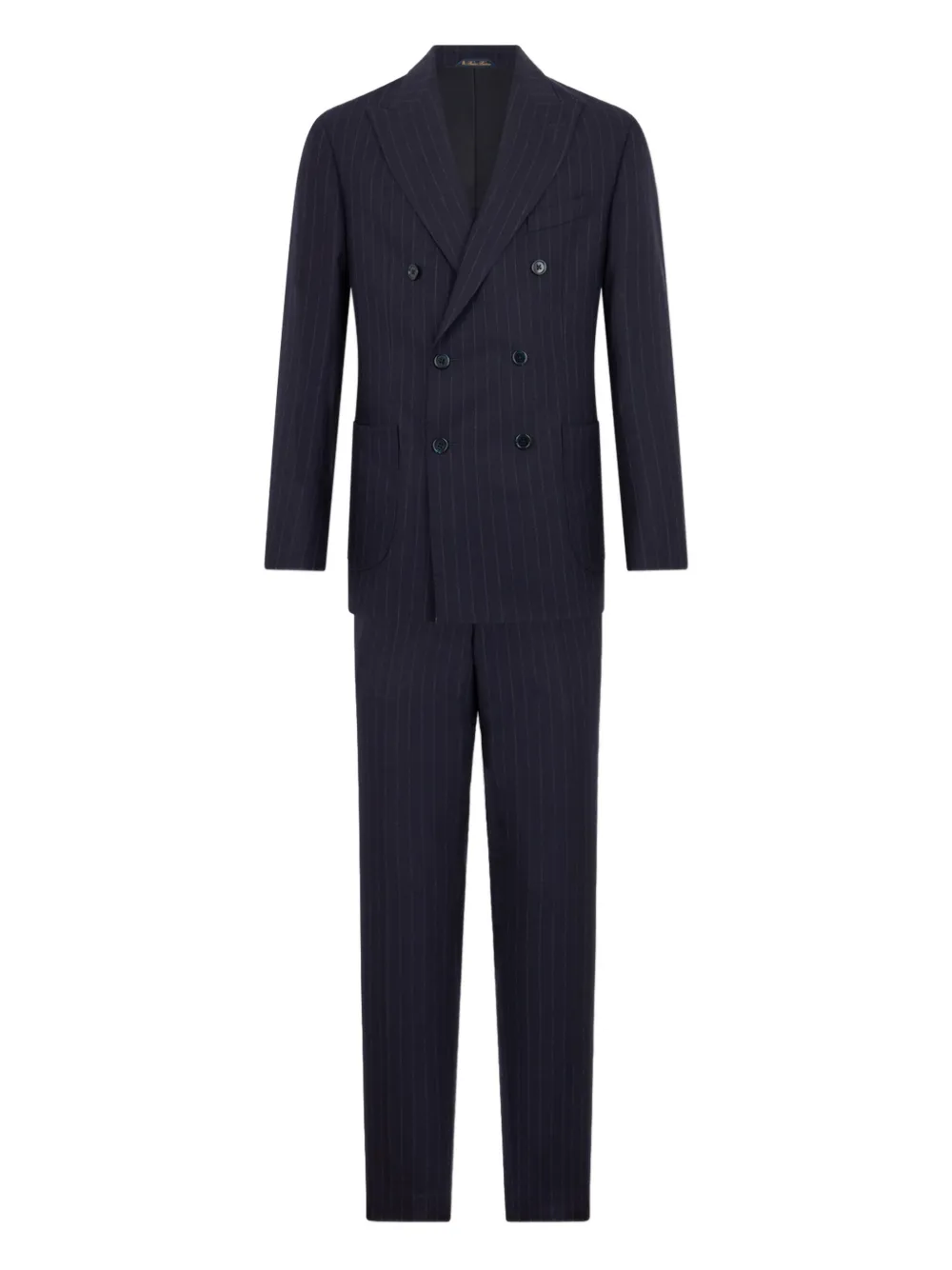 Brooks Brothers chalkstripe-pattern double-breasted wool suit - Blu