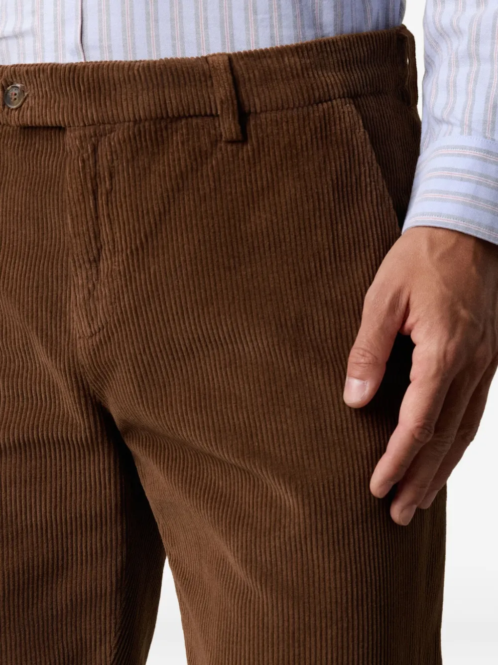 Brooks Brothers Ribfluwelen broek Bruin