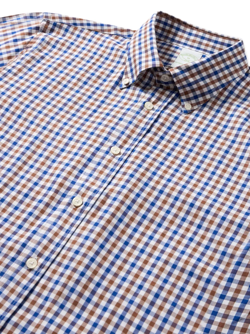 Brooks Brothers Geruit overhemd - Blauw
