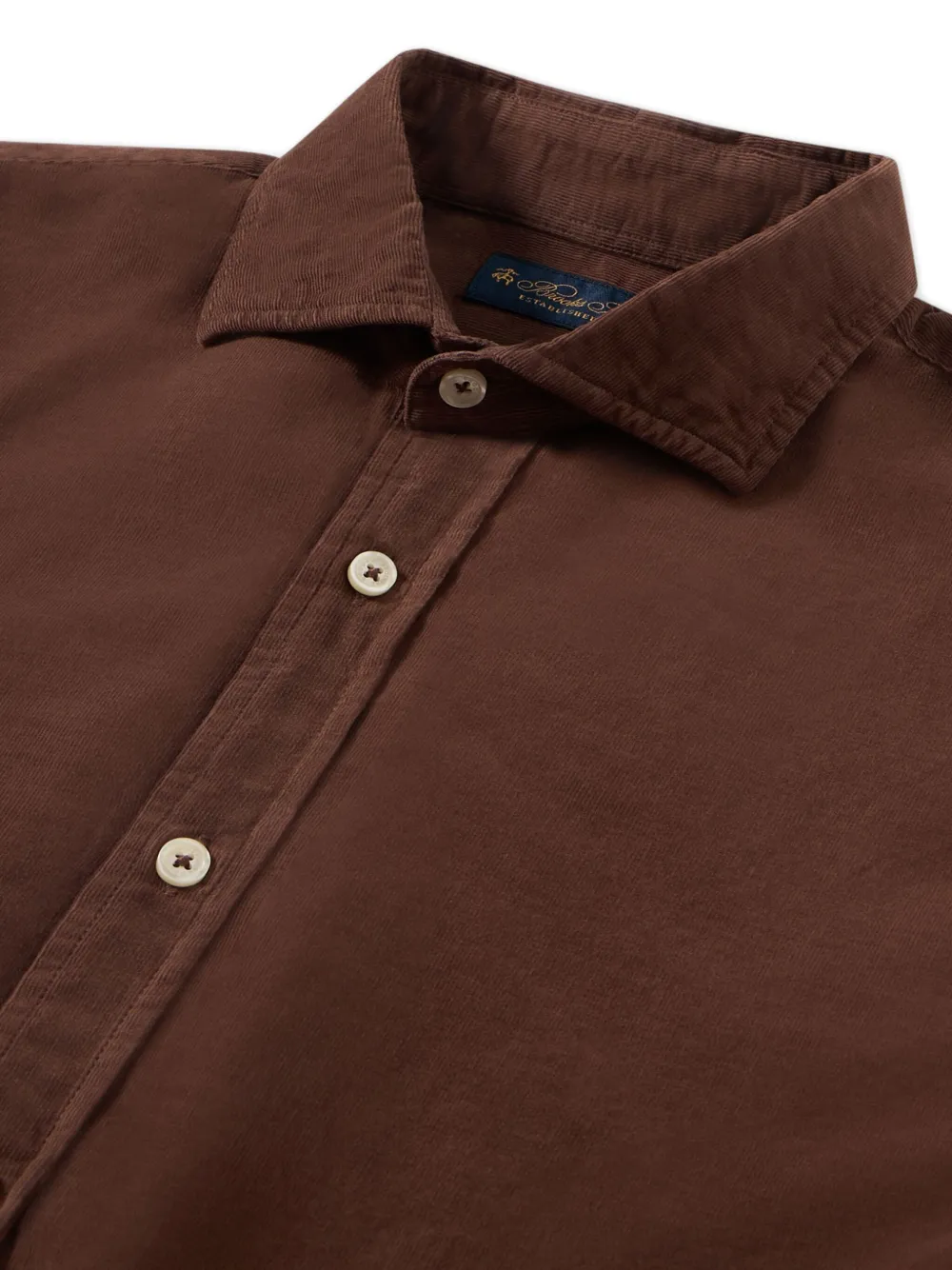 Brooks Brothers spread collar corduroy shirt - Bruin