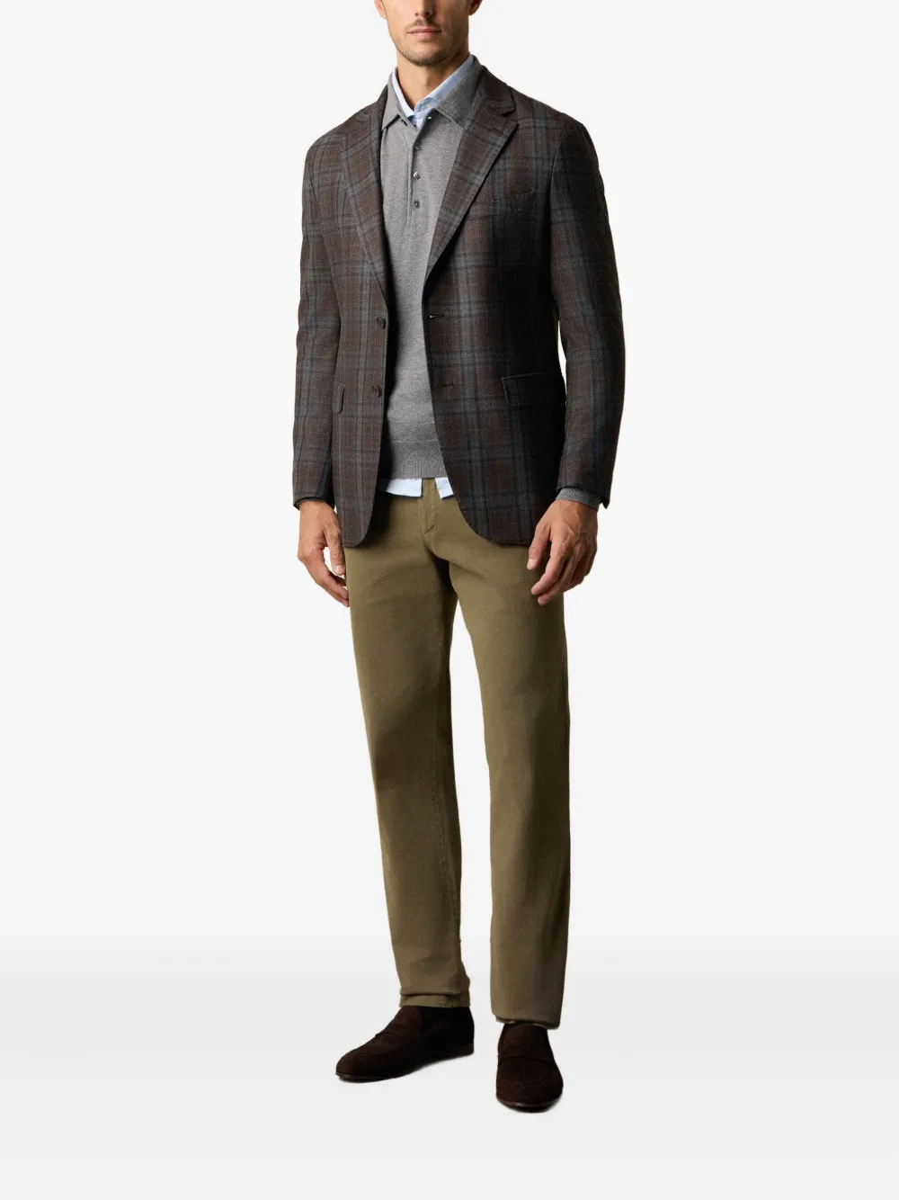 Brooks Brothers rutig blazer i jungfruull | Blazers | Image 2