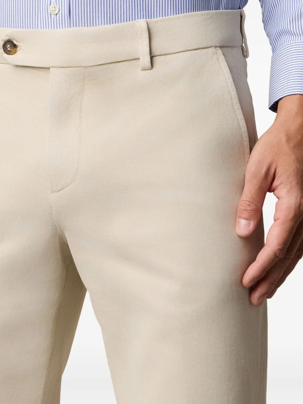 Brooks Brothers Broek van katoenblend Beige
