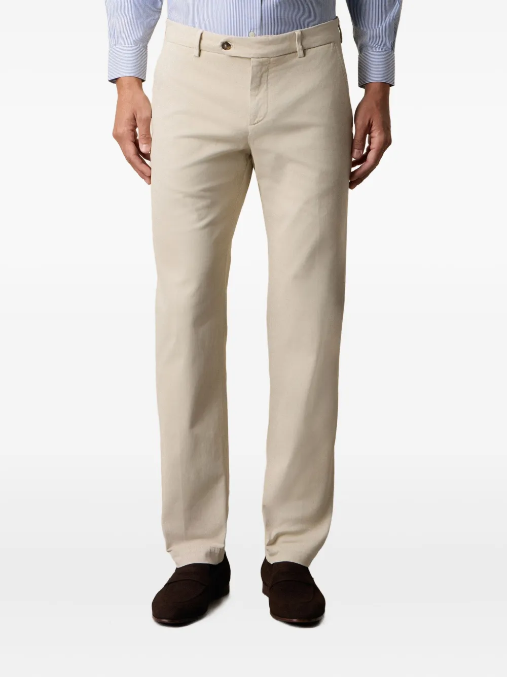 Brooks Brothers Broek van katoenblend Beige
