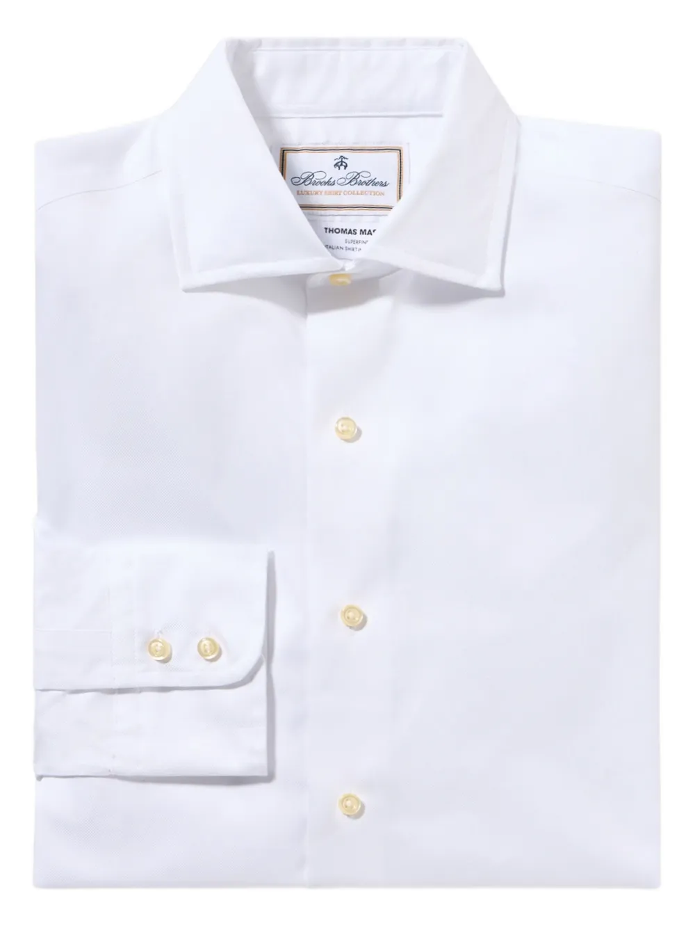 Brooks Brothers x Thomas Mason spread-collar shirt - Bianco