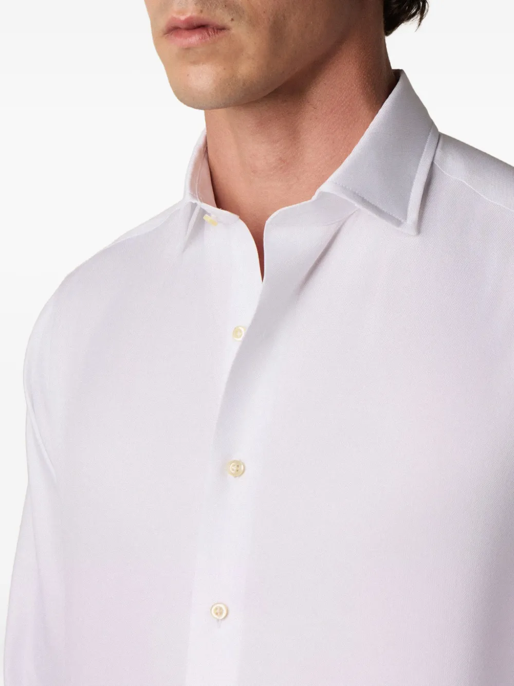 Brooks Brothers x Thomas Mason overhemd met gespreide kraag Wit