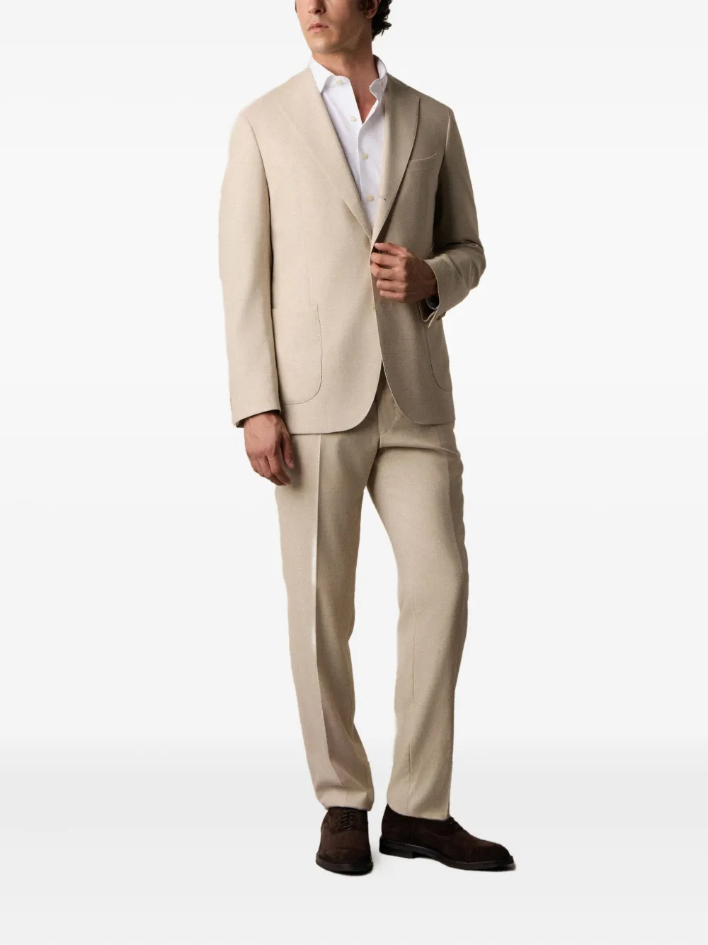 Brooks Brothers x Thomas Mason overhemd met gespreide kraag - Wit