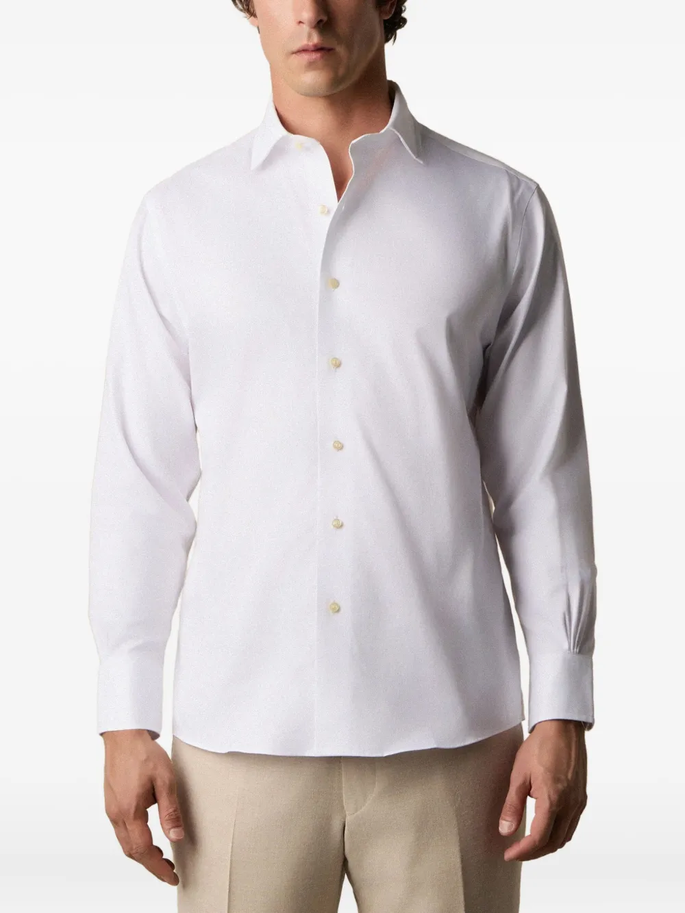 Brooks Brothers x Thomas Mason overhemd met gespreide kraag Wit