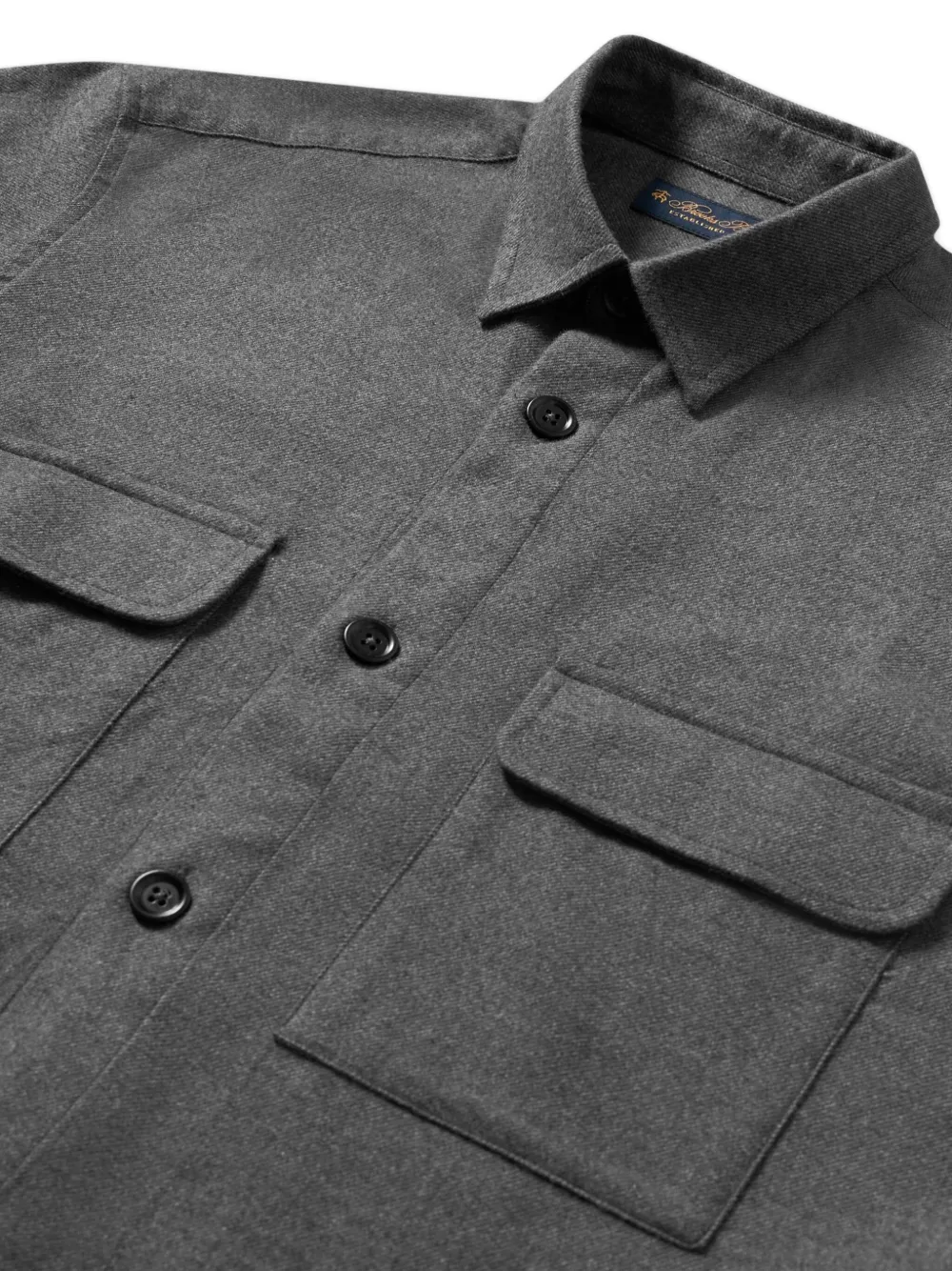 Brooks Brothers Katoenen overhemd met klepzak - Grijs