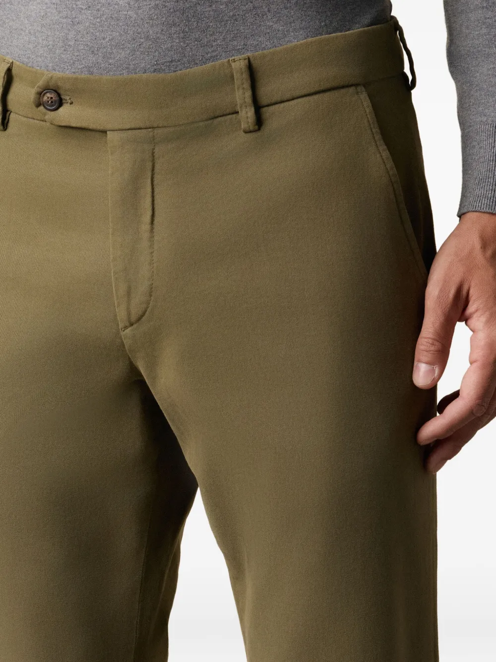Brooks Brothers Broek van katoenblend Groen