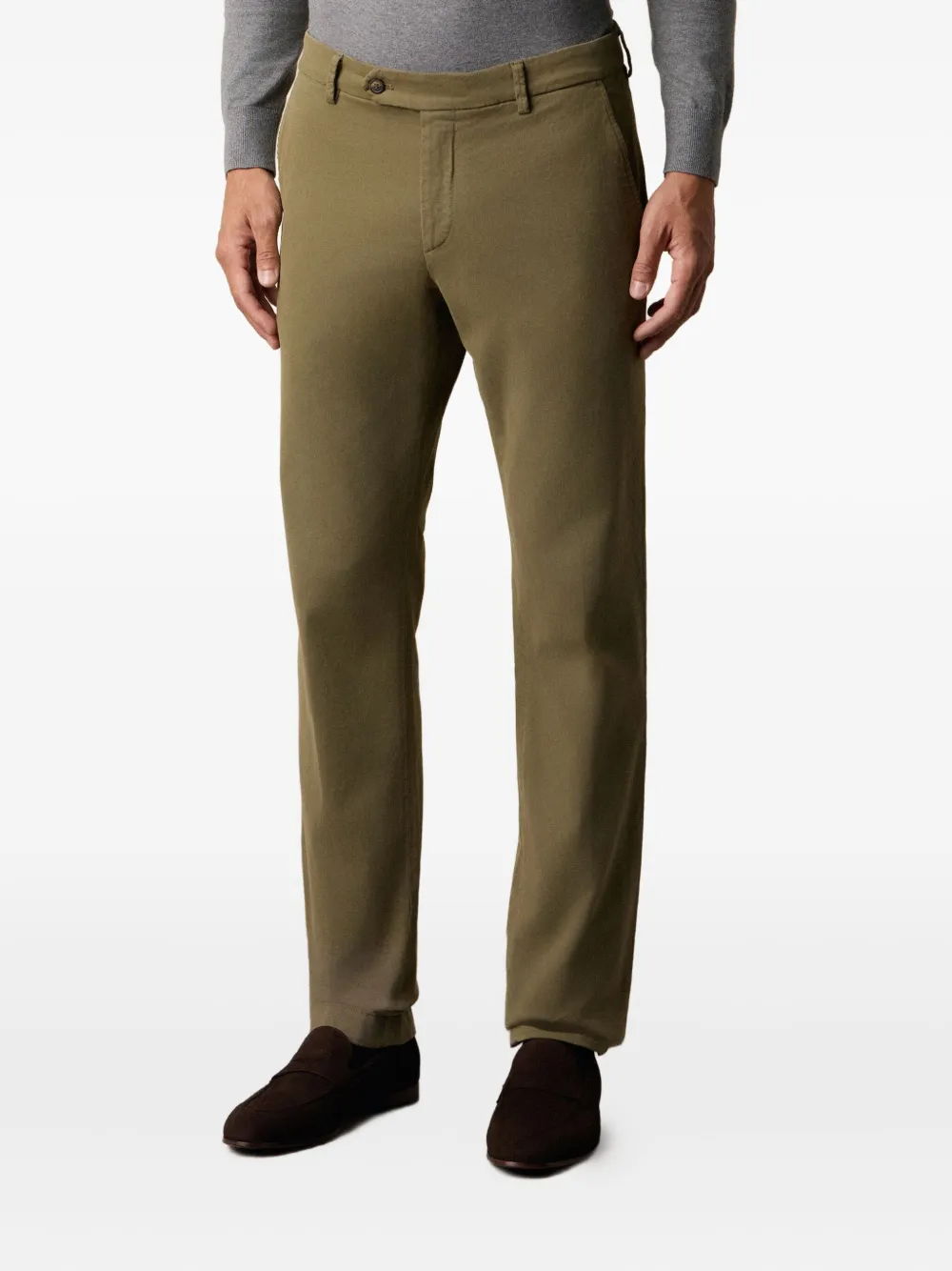 Brooks Brothers Broek van katoenblend Groen