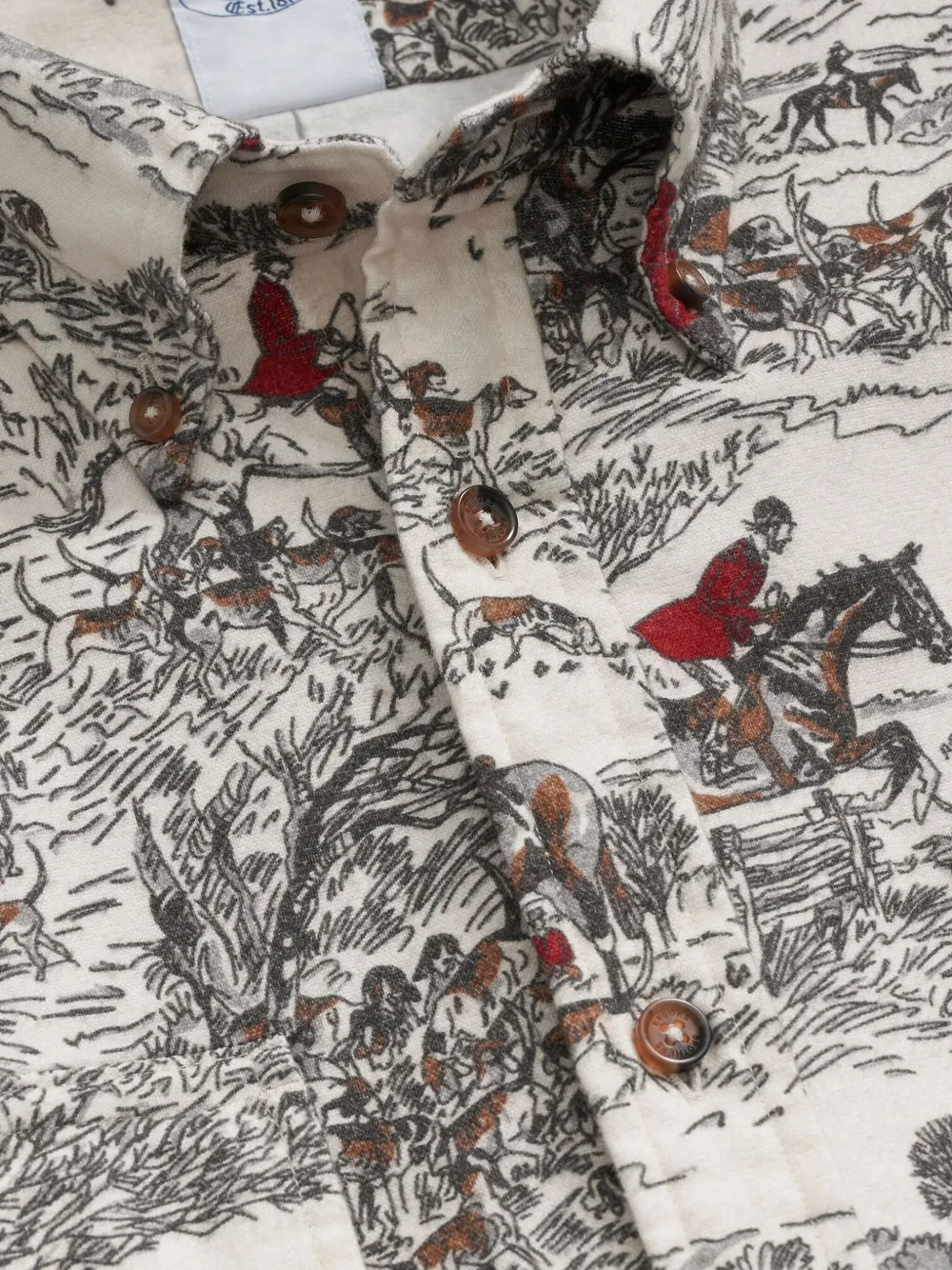 Brooks Brothers Overhemd met print - Wit
