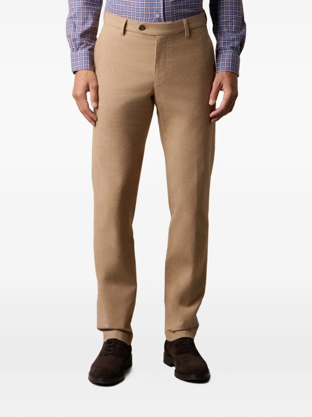 Brooks Brothers Flanellen chino Bruin