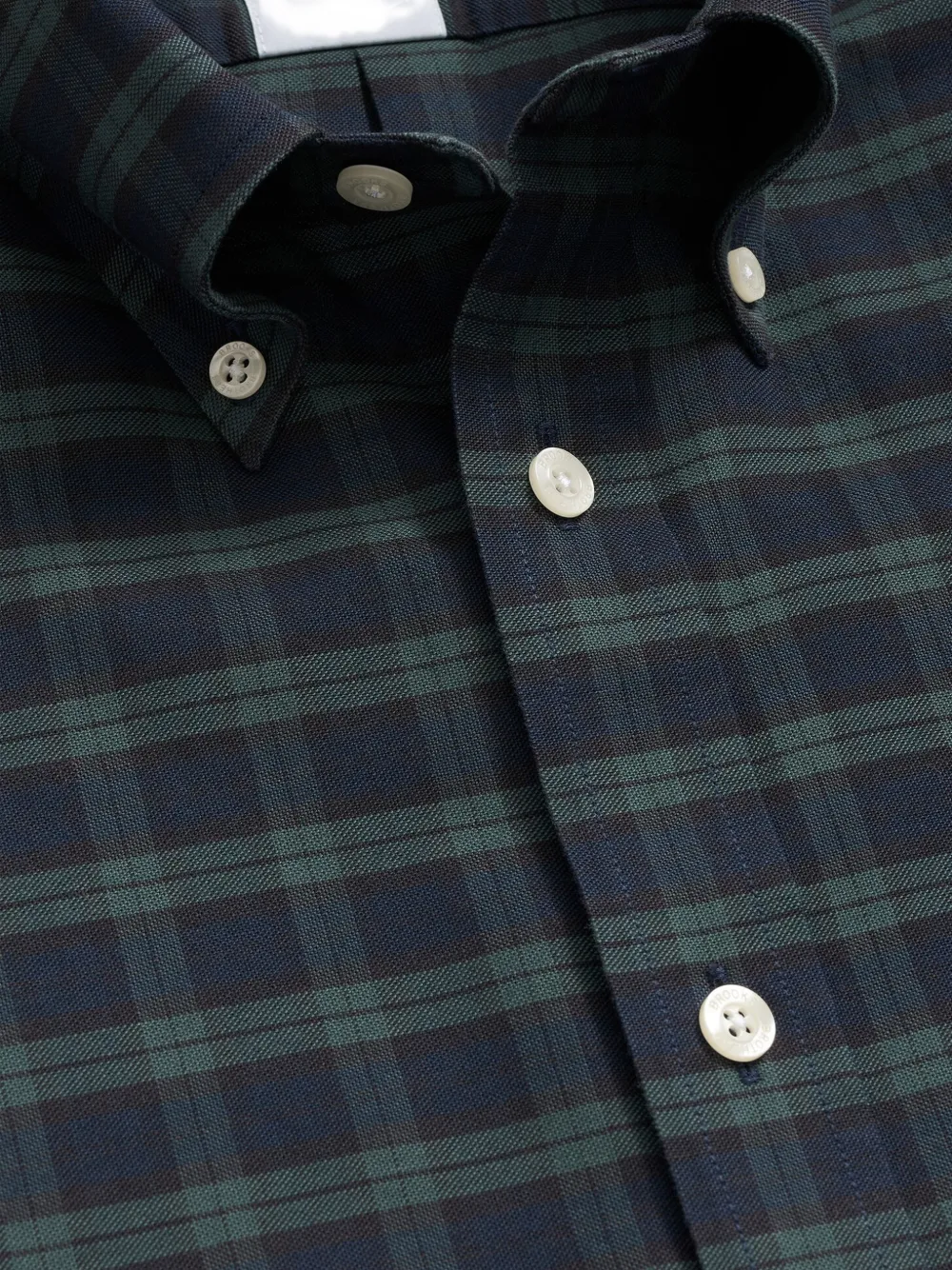 Brooks Brothers Geruit button-down overhemd met kraag Zwart