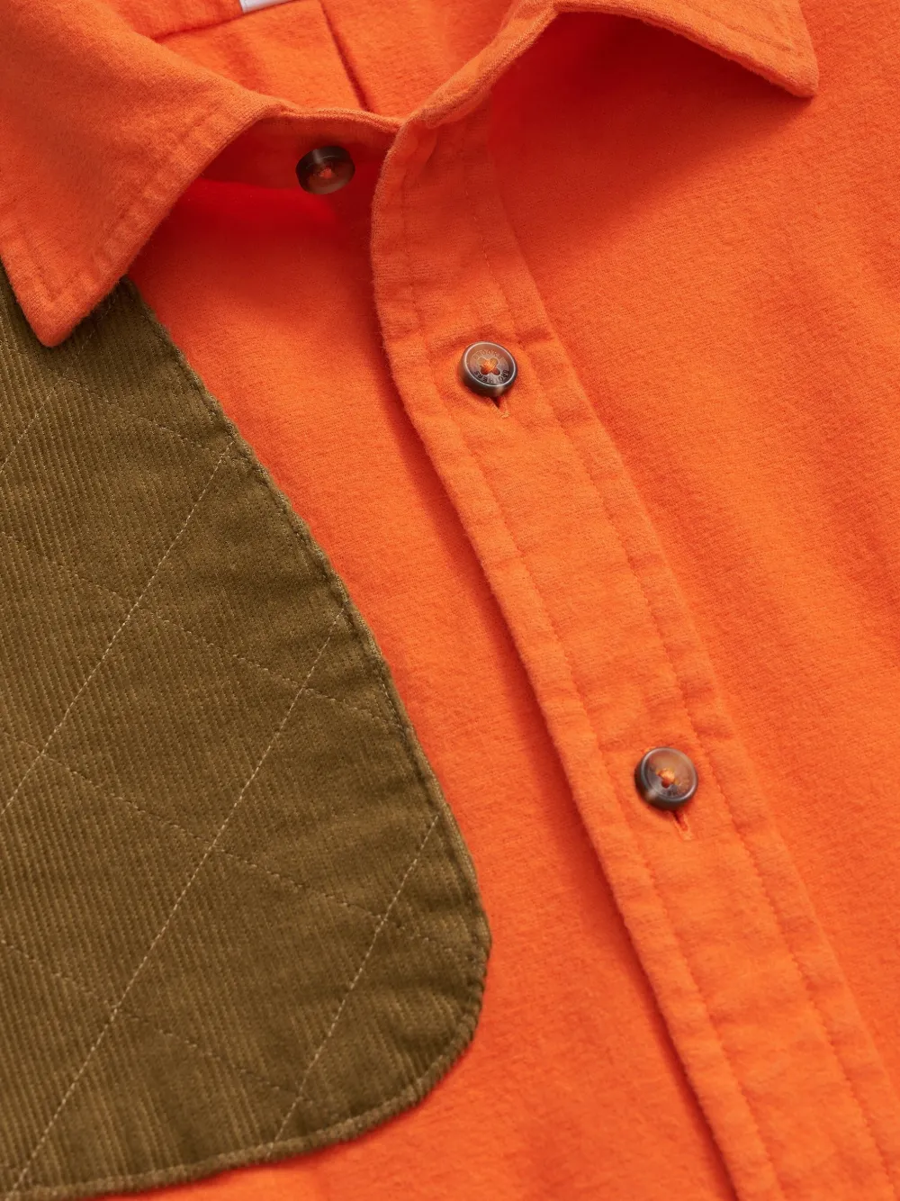 Brooks Brothers ainsley collar corduroy shirt - Oranje
