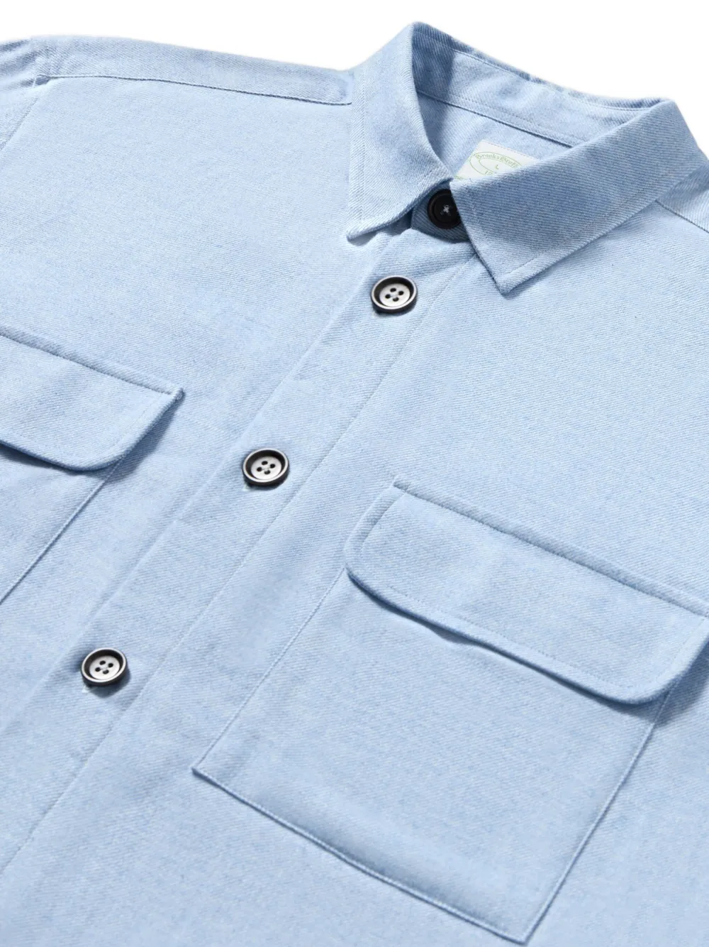 Brooks Brothers Flanellen overhemd met klepzak - Blauw