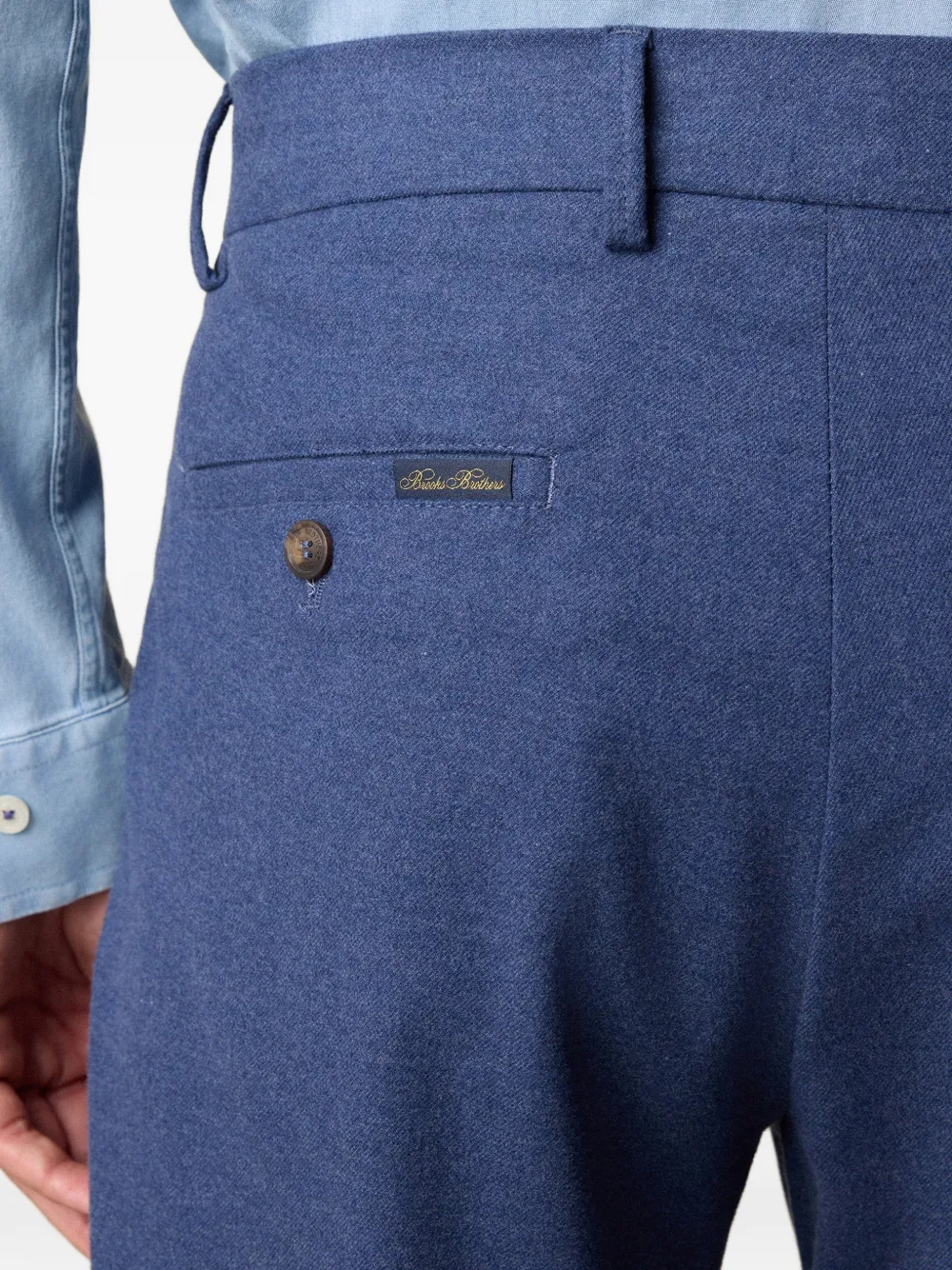 Brooks Brothers Flanellen chino Blauw