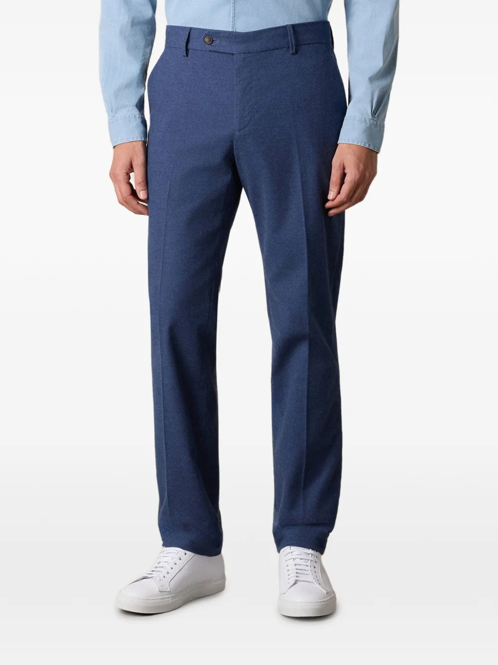 Brooks Brothers Flanellen chino Blauw