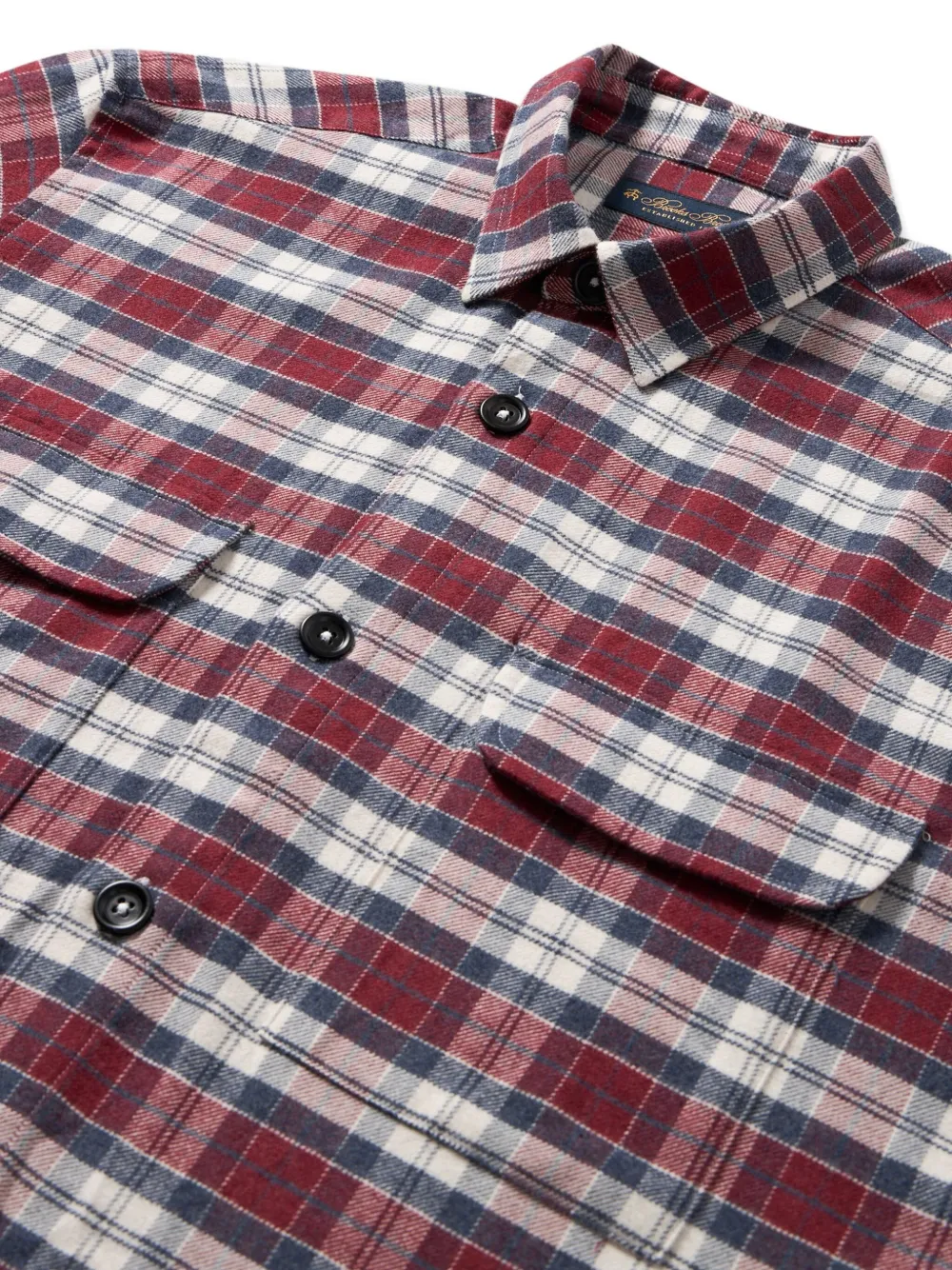 Brooks Brothers plaid-pattern flannel shirt - Rood