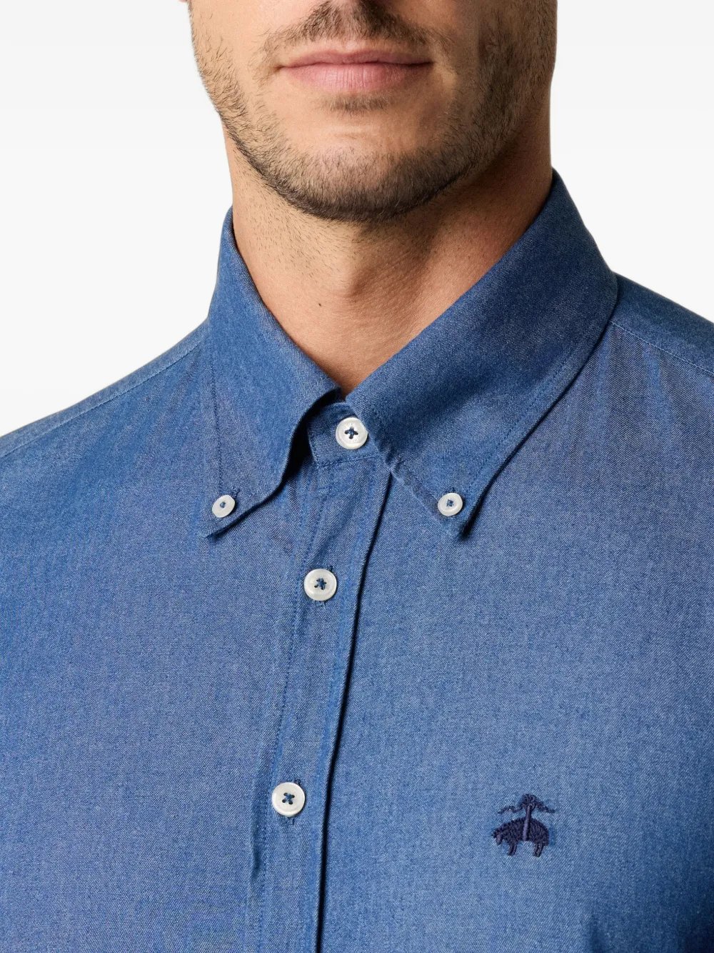 Brooks Brothers Denim overhemd Blauw