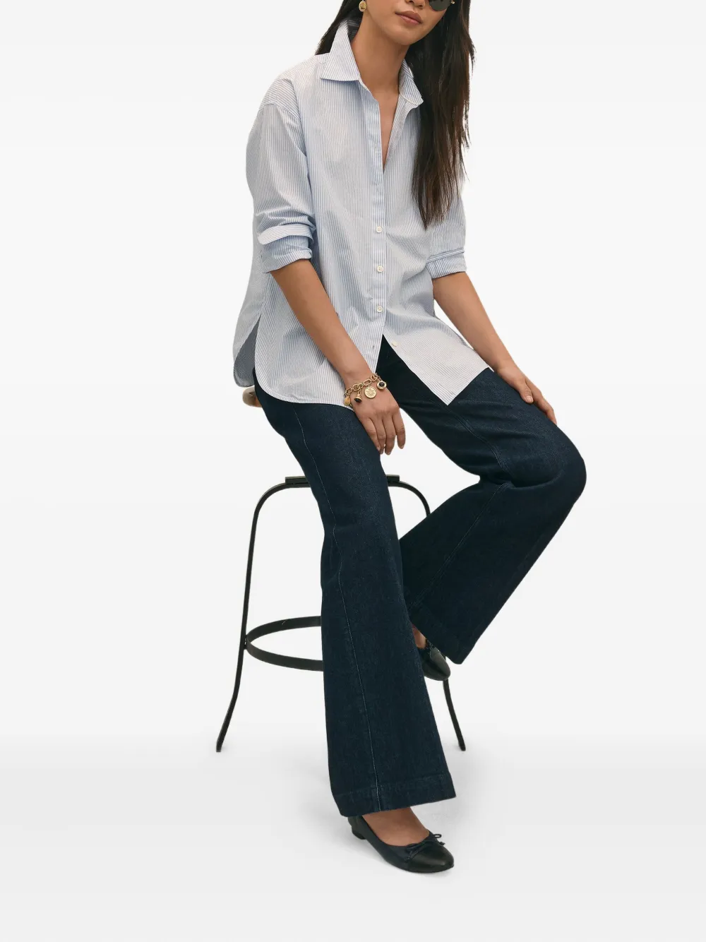 Brooks Brothers Gestreept blouse - Wit