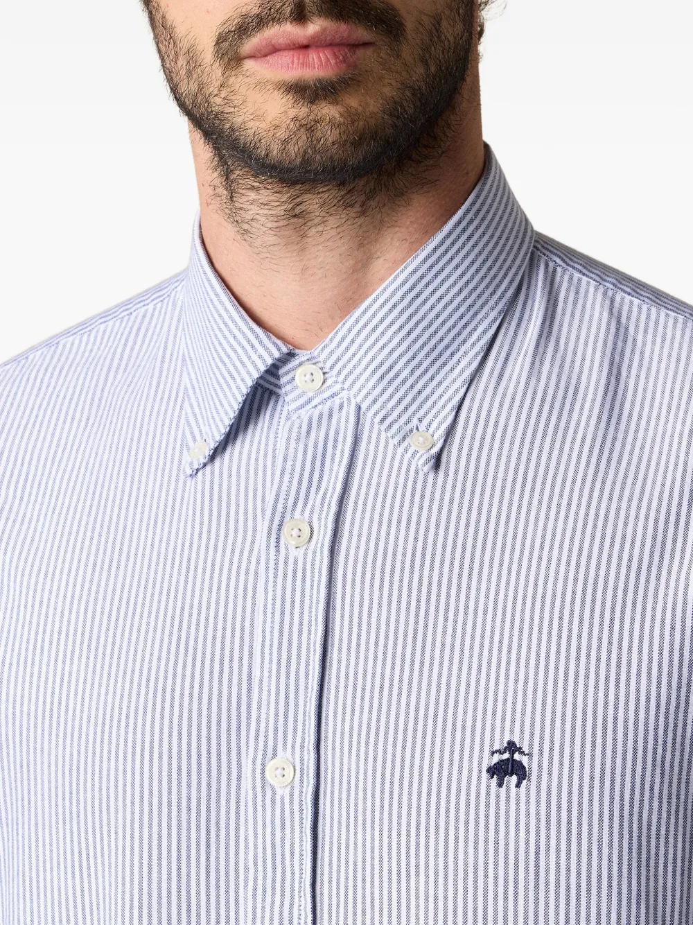 Brooks Brothers Button-down gestreept overhemd Blauw
