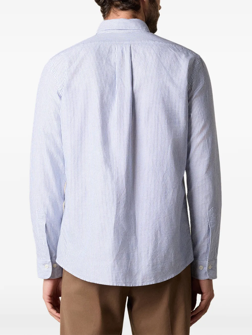 Brooks Brothers Button-down gestreept overhemd Blauw