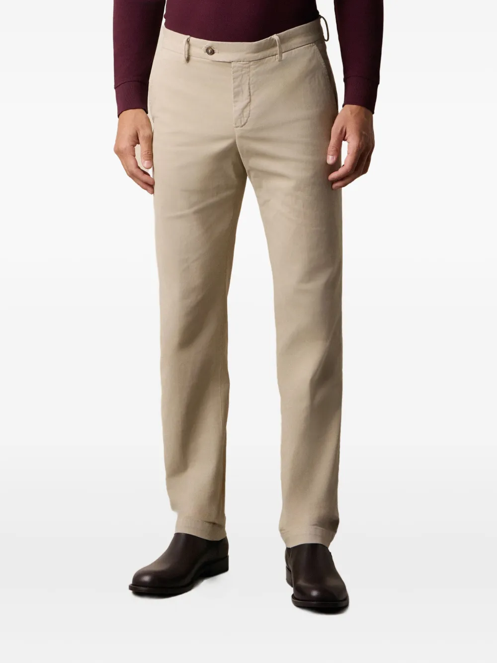 Brooks Brothers Broek van katoenblend Beige