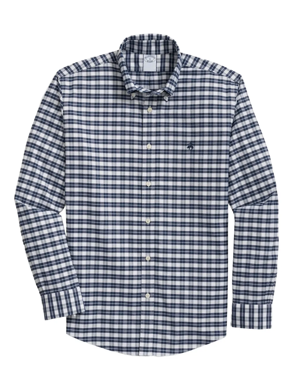 Brooks Brothers Geruit overhemd Blauw