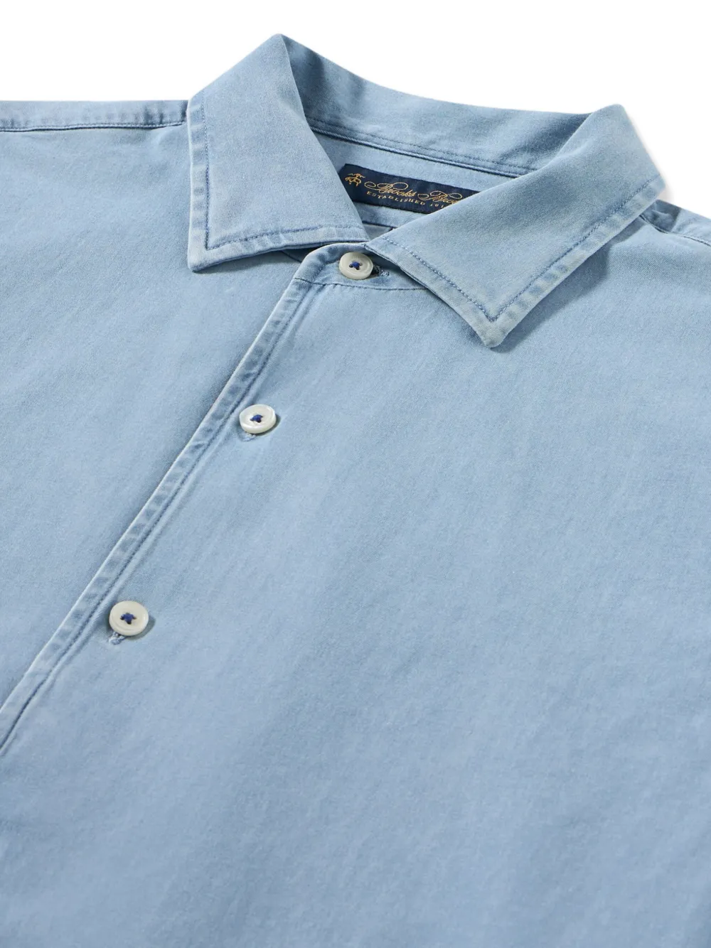 Brooks Brothers open-collar denim shirt - Blauw