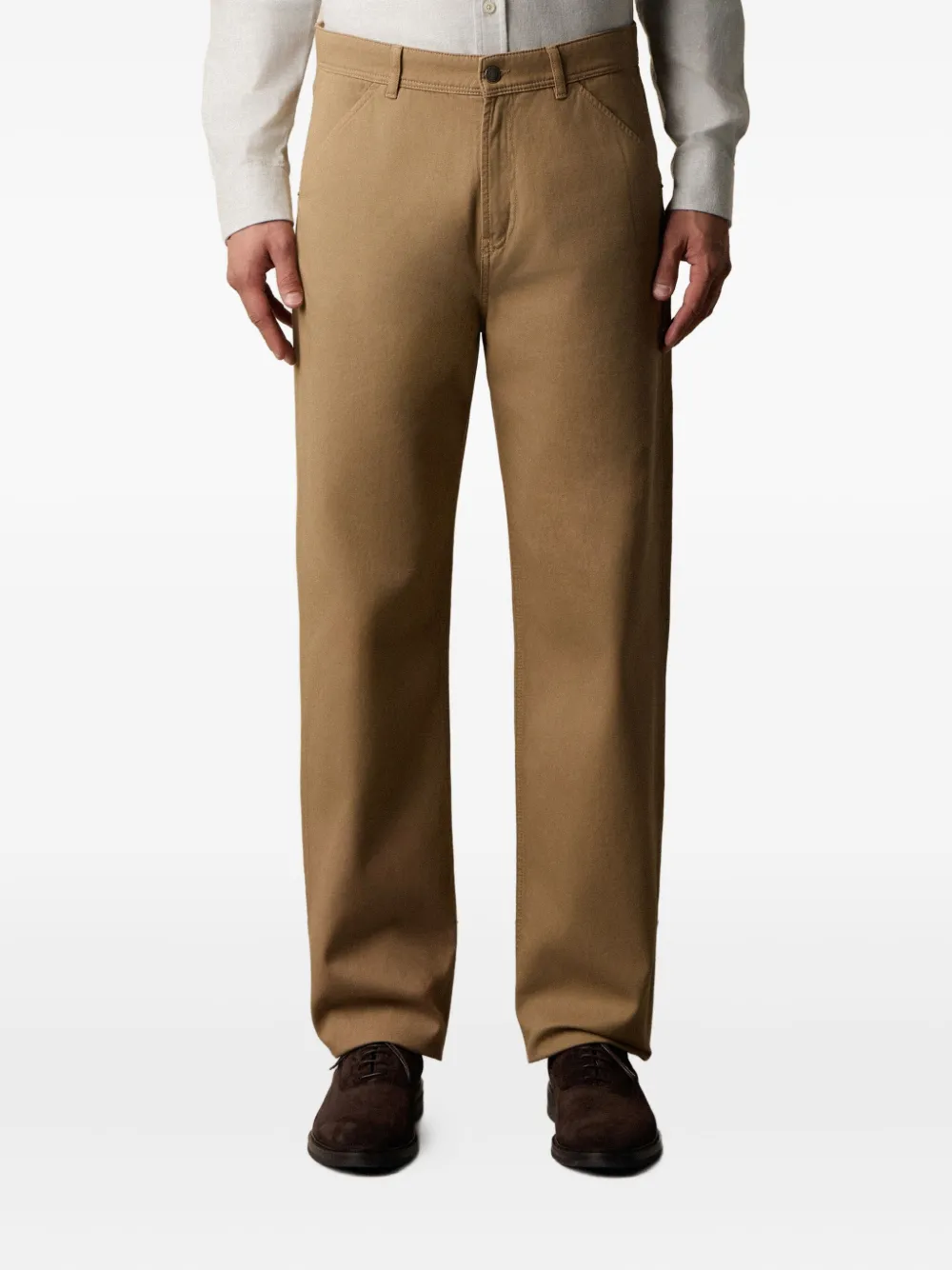 Brooks Brothers Broek van katoenblend met vijf zakken Beige