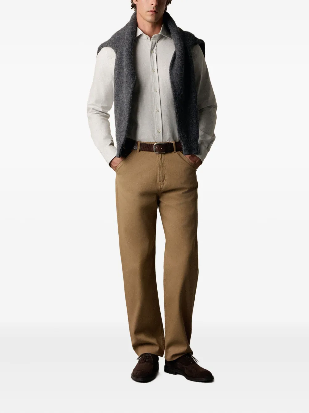Brooks Brothers Broek van katoenblend met vijf zakken - Beige