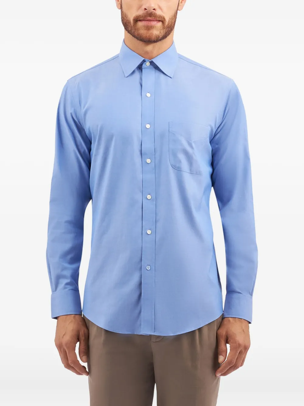  Brooks Brothers Camicia A Maniche Lunghe - Blu 